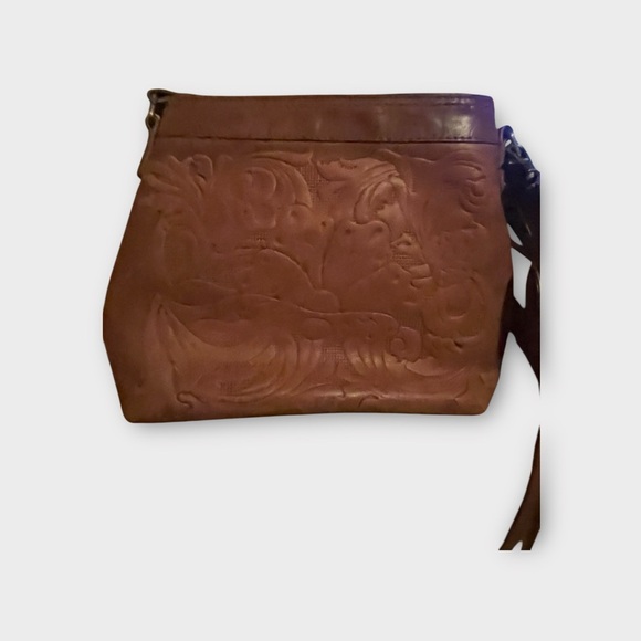 Born Concept B.O.C. Embossed  Tooled Leather Bag Crossbody Purse - Picture 6 of 6